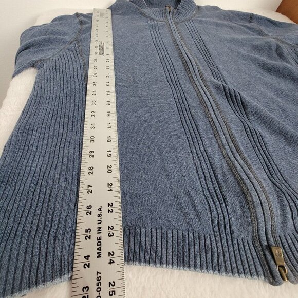 Tommy Bahama Mens Relax Full-Zip Cardigan Sweater Jacket Large Blue Knit Cotton - Picture 6 of 6